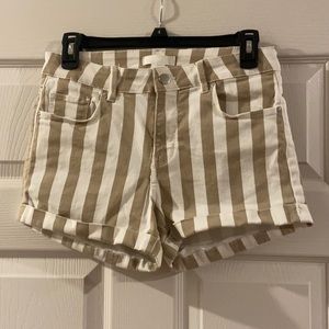 H&M striped shorts